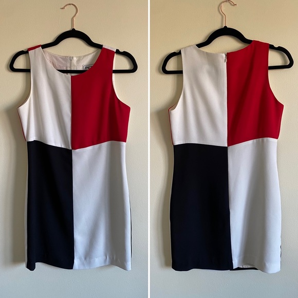 vintage colourblock mini dress - Picture 2 of 10